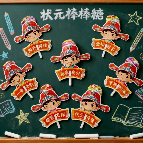 六一仪式感棒棒糖插卡纸奖励学生