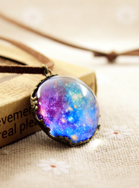 七彩纯手工时光星空项链毛衣链长项链