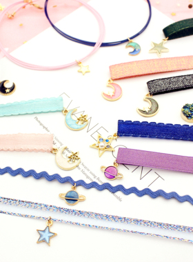 七彩纯手工星空系列短项链颈链