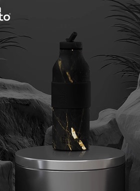 CON TATTO不锈钢保温杯保冷杯户外携带杯高颜值男礼盒吸管水杯子