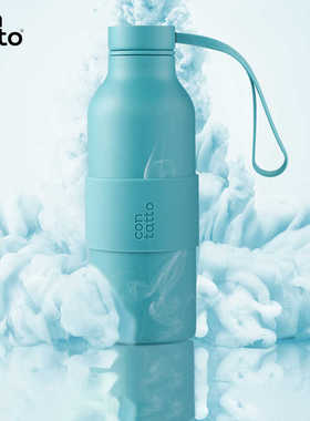 contatto潮流运动保温杯壶不锈钢男女双饮杯户外旅行随行饮水杯子