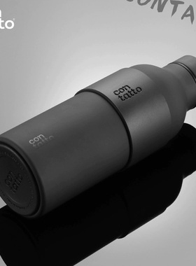 CONTATTO黑白之间304不锈钢保温杯男士户外随身杯车载男颜值水杯