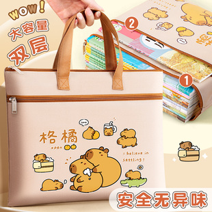 a4文件袋拉链手提袋帆布袋产检资料收纳袋孕妈孕检袋小学生补习袋