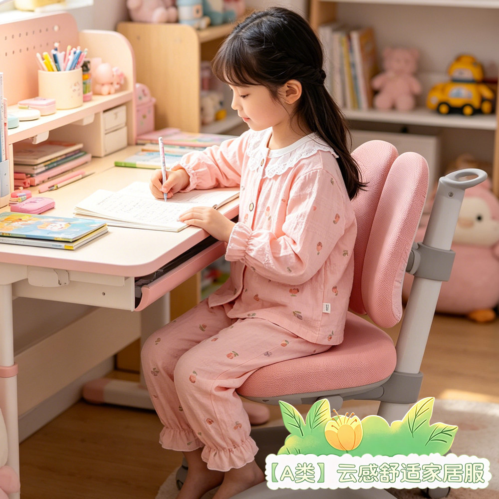 2026春夏薄款儿童家居服韩版宽松女童睡衣睡裤舒服夏季居家空调服