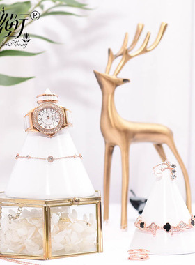 贝衡白色手链架 手表架圆锥女士手链收纳座 橱窗珠宝饰品陈列摆件