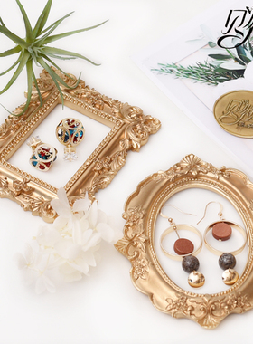 贝衡树脂耳环项链展示框欧式花边小相框首饰拍照摄影点位展示陈列