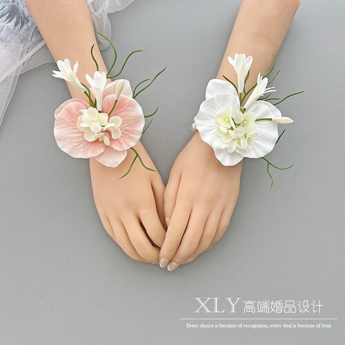 原创森系仿真蝴蝶兰新娘伴娘手花