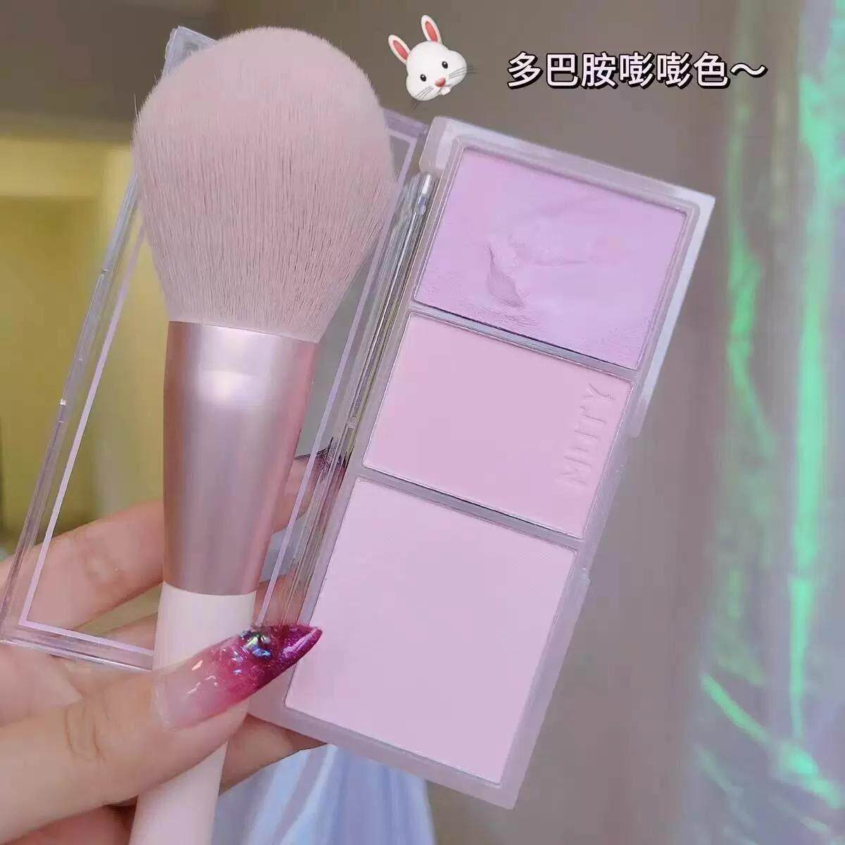 MOTY三色腮红土豆泥膏自然哑光细腻韩系膨胀色显嫩胭脂粉平价彩妆