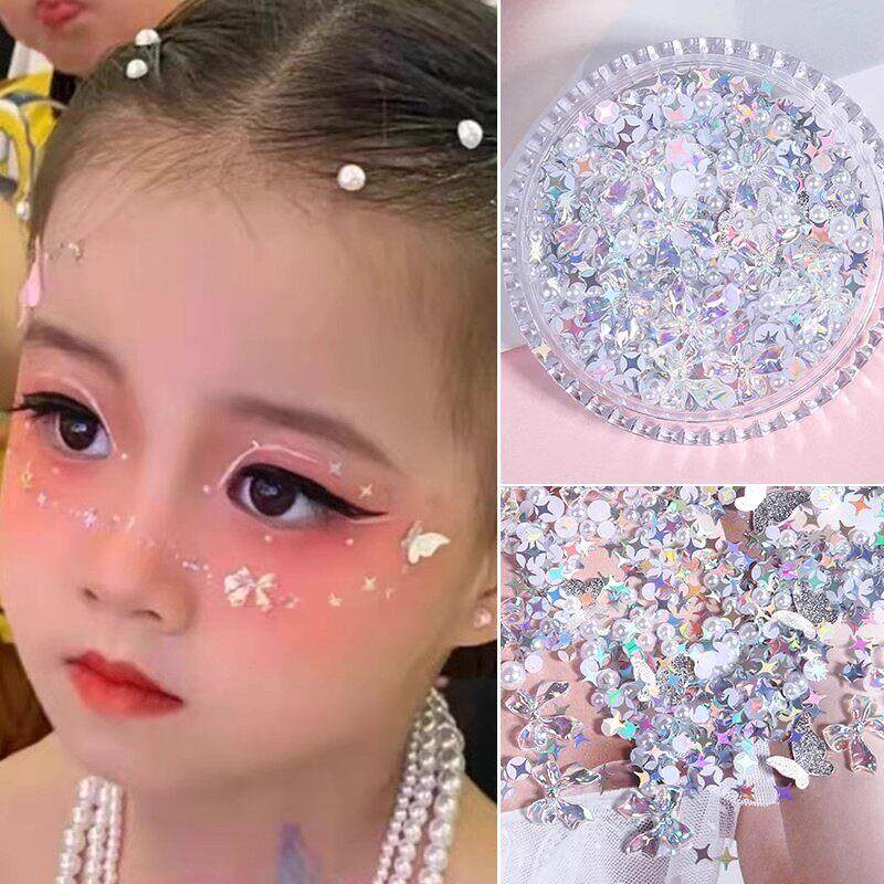 儿童舞台妆专用眼部装饰 宝宝小孩子星星蝴蝶贴亮片亮钻