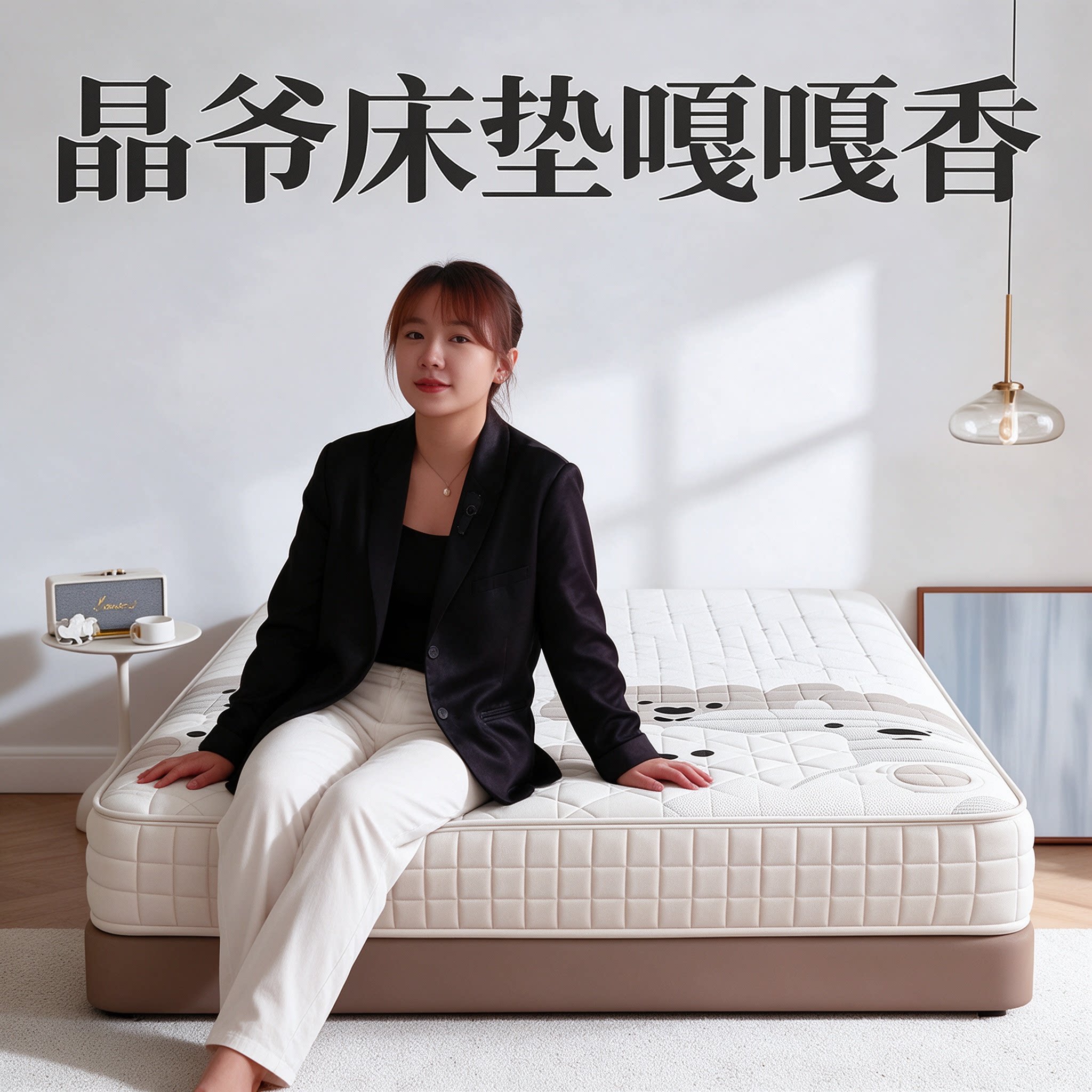 晶爷床垫品牌定制款环保黄麻床垫偏硬护脊床垫防螨亲肤3d床垫专拍
