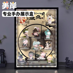 一盏风月系列手办收纳盲盒展示盒架柜适用泡泡玛特DIMOO场景相框