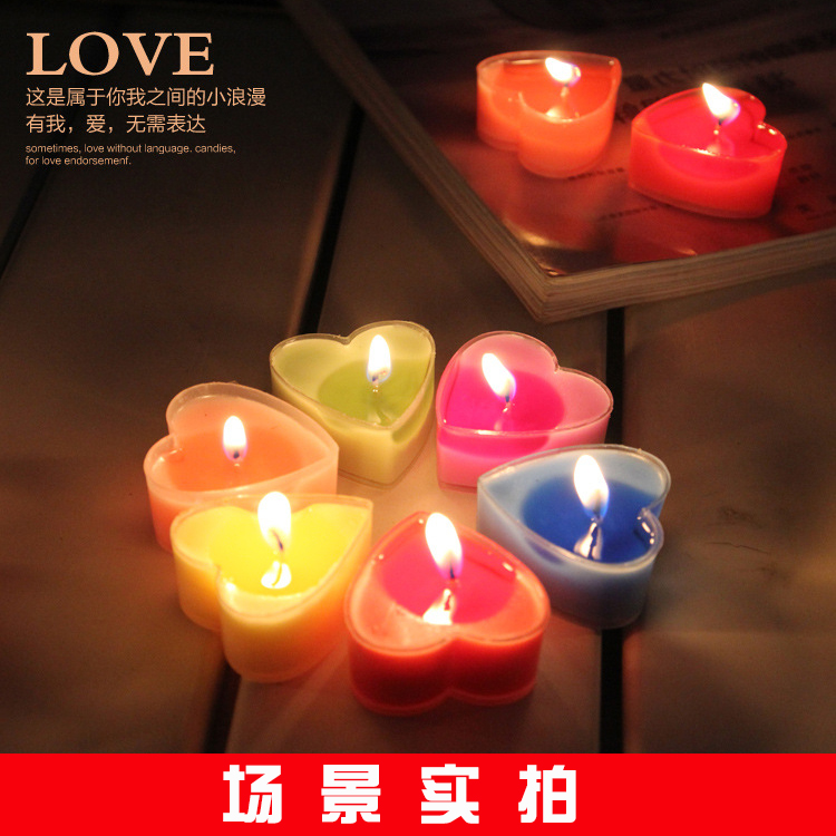 心形蜡烛 浪漫 套餐 创意 生日蜡烛 求婚心形情人节表白喜庆用品