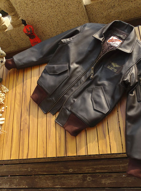 仅136件【美国摔纹无涂牛皮】欧版夹棉CWU-45P空军飞行