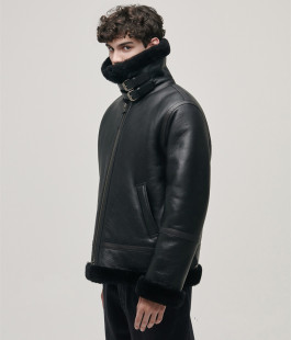 B6新西兰美利奴原生态羊皮毛一体男真皮皮衣保暖御寒