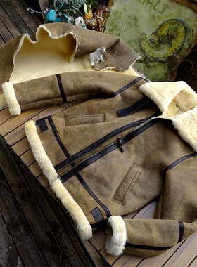 【桑尼王炸福利】代工外贸出口韩版B6原生态羊皮毛一体