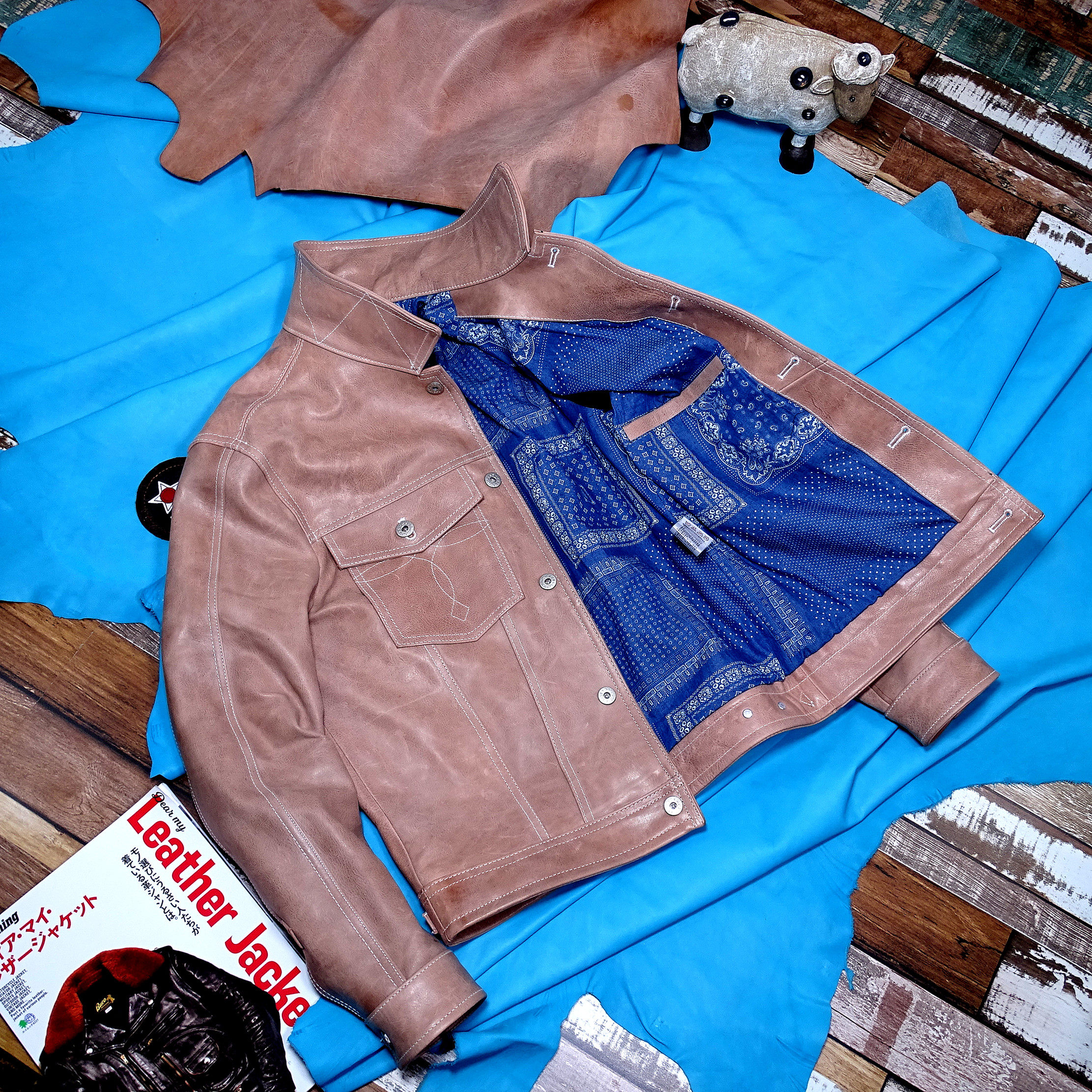 【稀有贵皮】意大利奢侈雾蜡植鞣原色山羊皮