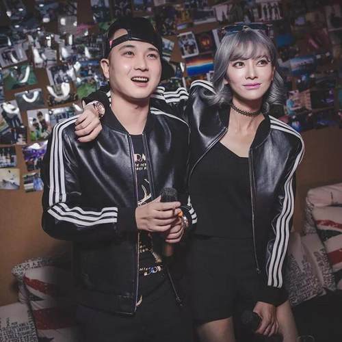 三条杠男女通穿真皮皮衣