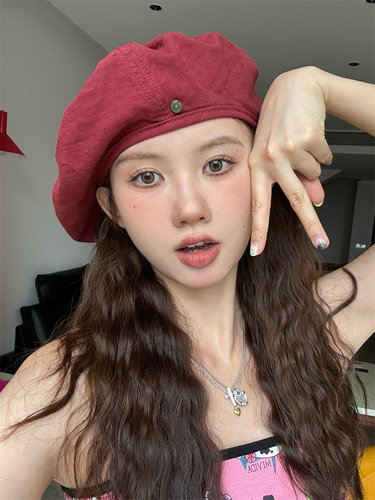 日系小众设计大版型云朵帽显脸小