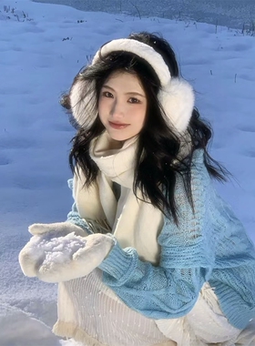 【 白色毛绒绒耳捂子】适合下雪天的保暖耳罩软萌可爱护耳朵耳套