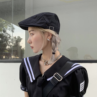 【小头bi入款】侧边可调节款英伦风复古前进帽百搭帅气冷酷报童帽