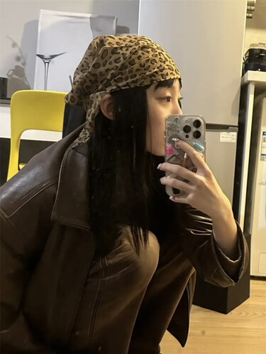 欧美辣妹风豹纹头巾嘻哈包头巾酷