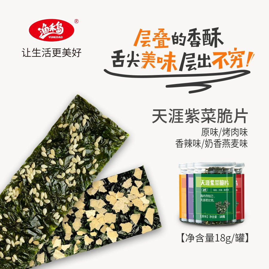 【临期特惠】渔禾岛芝麻香烤海苔脆片香酥大片烤紫菜18g罐装|ruв категории закуски/орехи/специальность, Кальмары/вяленая рыба/морепродукты мгновенный, Нори серии - от Buy2taobao.com для оказания профессиональной услуги покупки агента Taobao