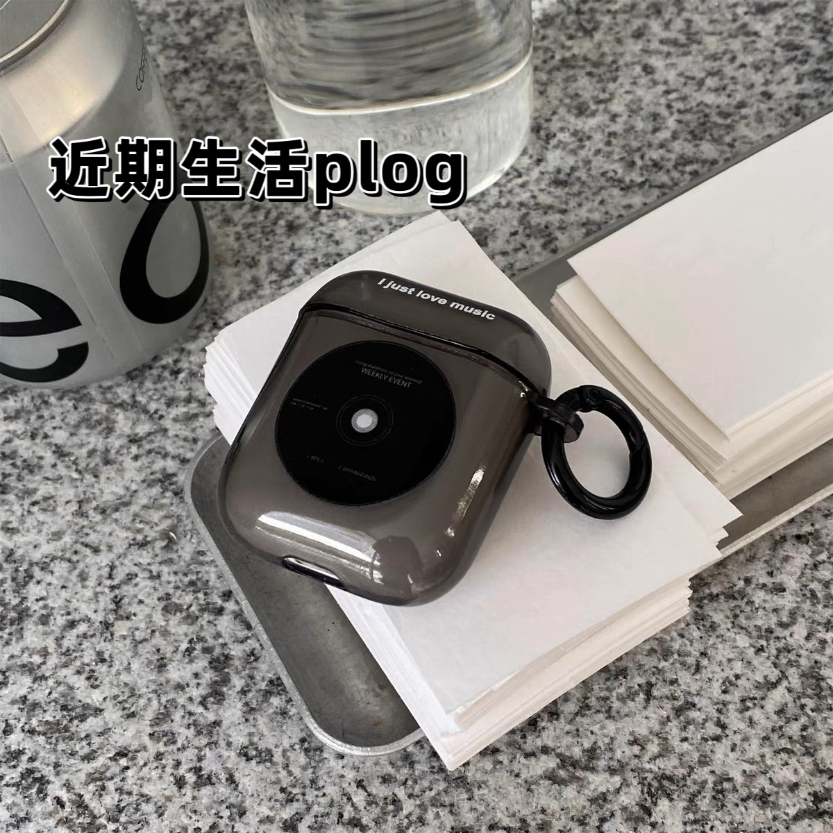 高级感半透黑CD软壳AirPodspro2保护套AirPods1/2代苹果耳机壳无线蓝牙AirPods3苹果耳机保护套
