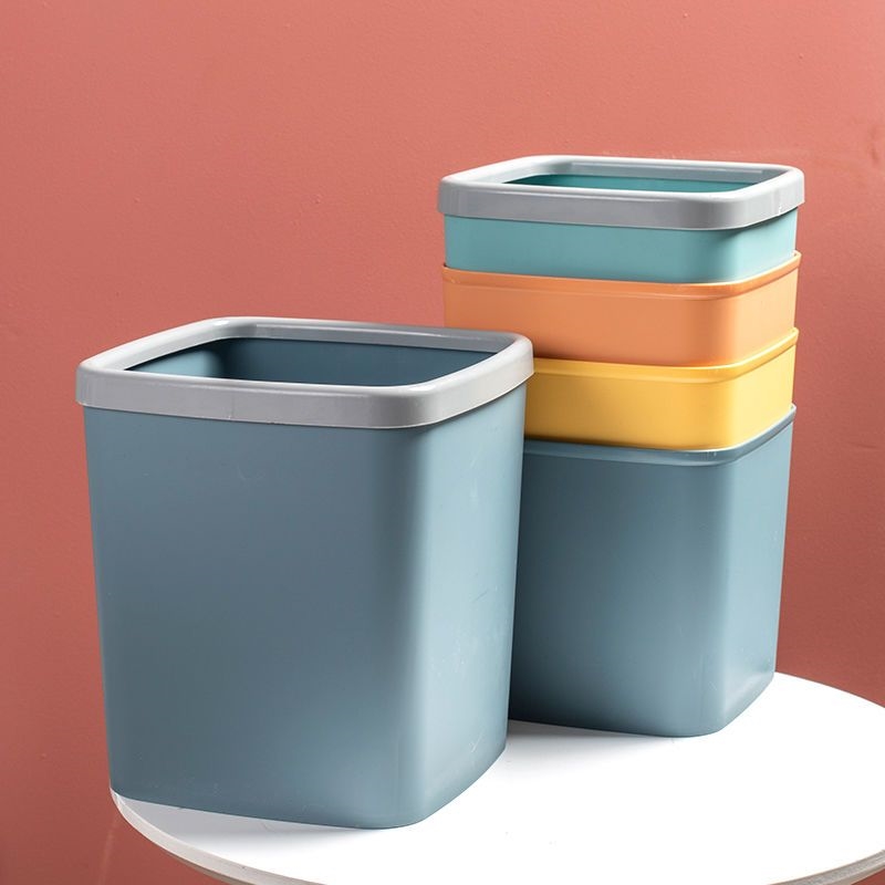 床上可爱小号收纳桶垃圾盒方形桌面垃圾桶书房茶几餐桌迷你床头