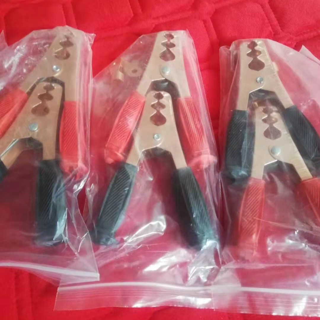 应急启动电源夹子搭火线电瓶连接线汽车载搭充电宝打火夹充电铜头