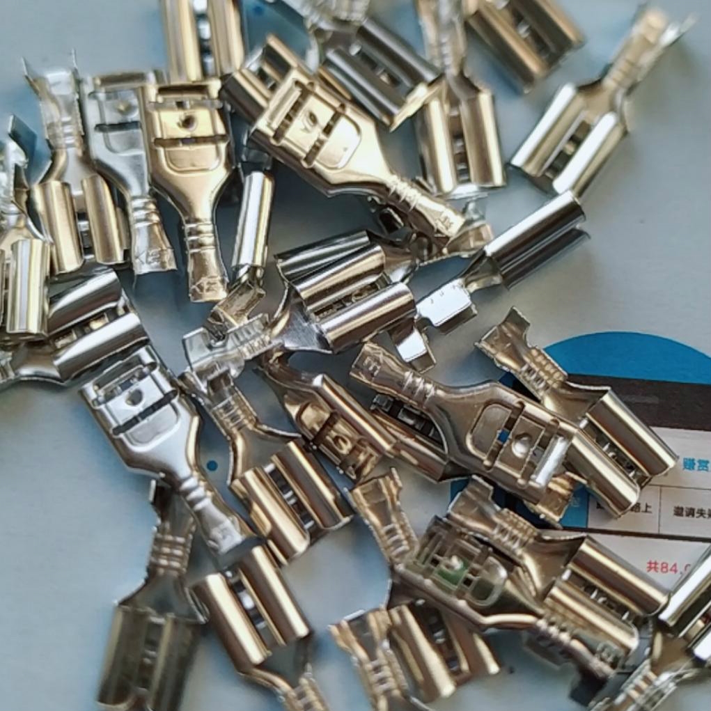 接线端子 冷压端子 全铝 配橡胶绝缘套卡簧多用接线插件插簧白色