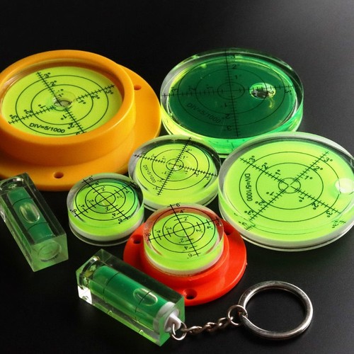 牛眼迷你水平珠水平仪便携式水准器平水泡带刻度圆盘水平尺小型款