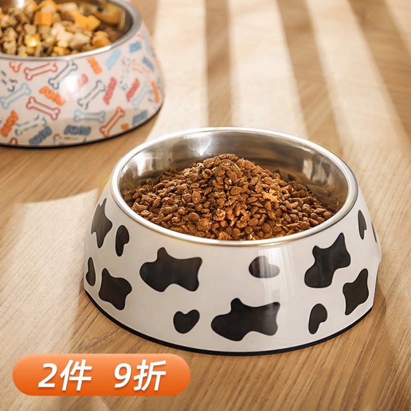 宠物不锈钢双层喂食碗防滑防打翻图片