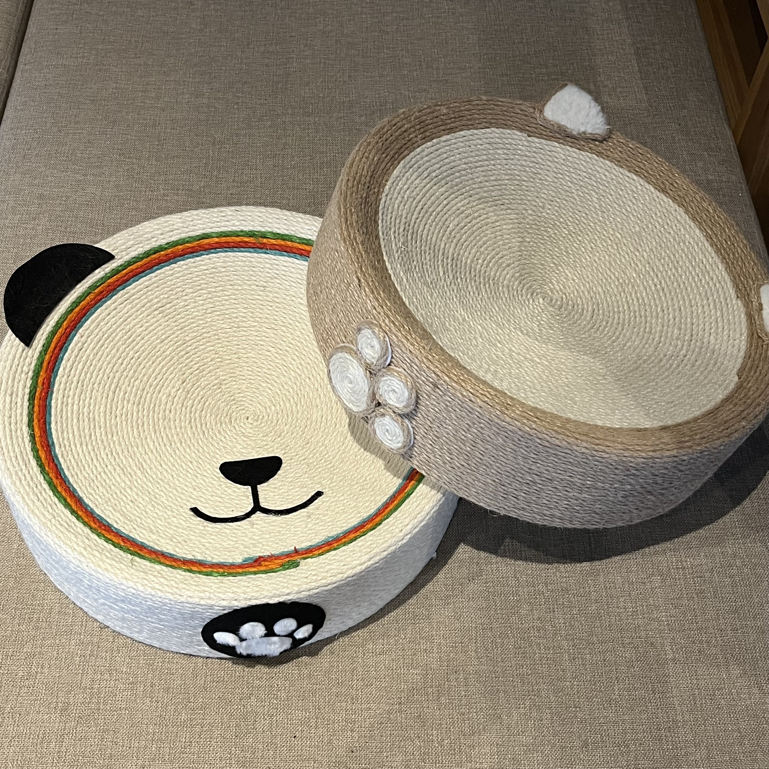 猫窝猫抓板一体耐磨不掉屑剑麻猫爪板磨爪器猫抓盆圆形猫咪猫玩具