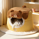 猫窝冬季 保暖冬用猫咪安全感窝猫屋睡袋沙发冬天猫帐篷 加厚封闭式