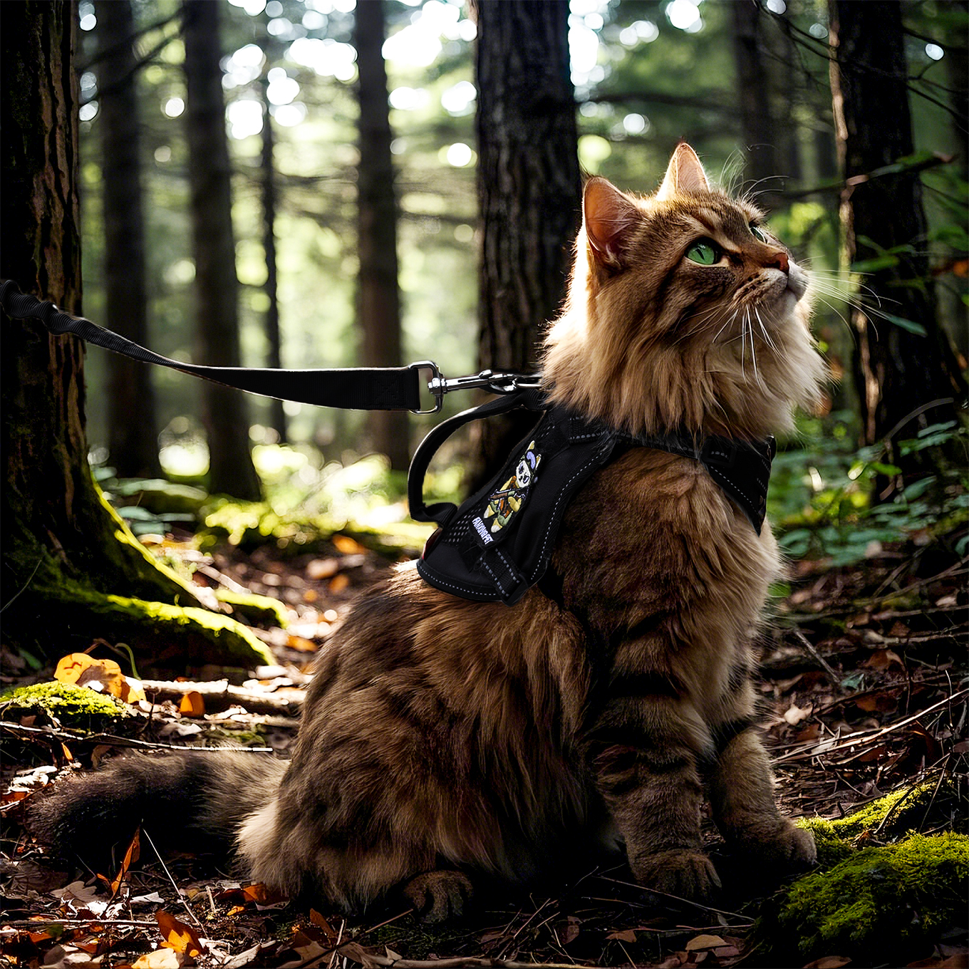 猫咪狗狗胸背带防爆冲带提手可调节防挣脱牵引绳缅因遛猫绳遛狗绳