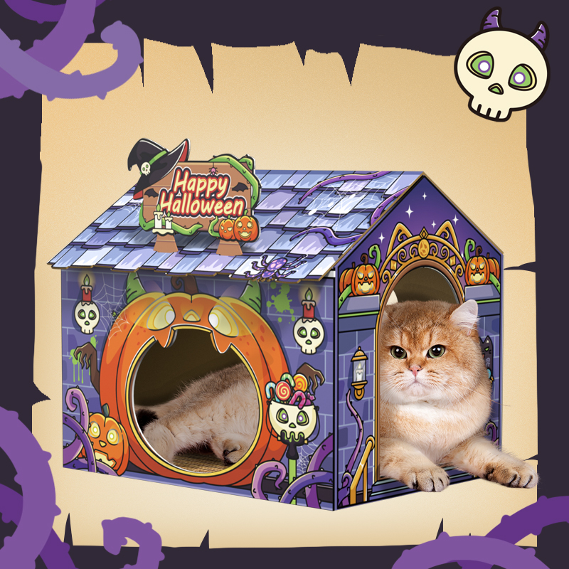 猫抓板纸箱猫玩具盒子瓦楞纸猫