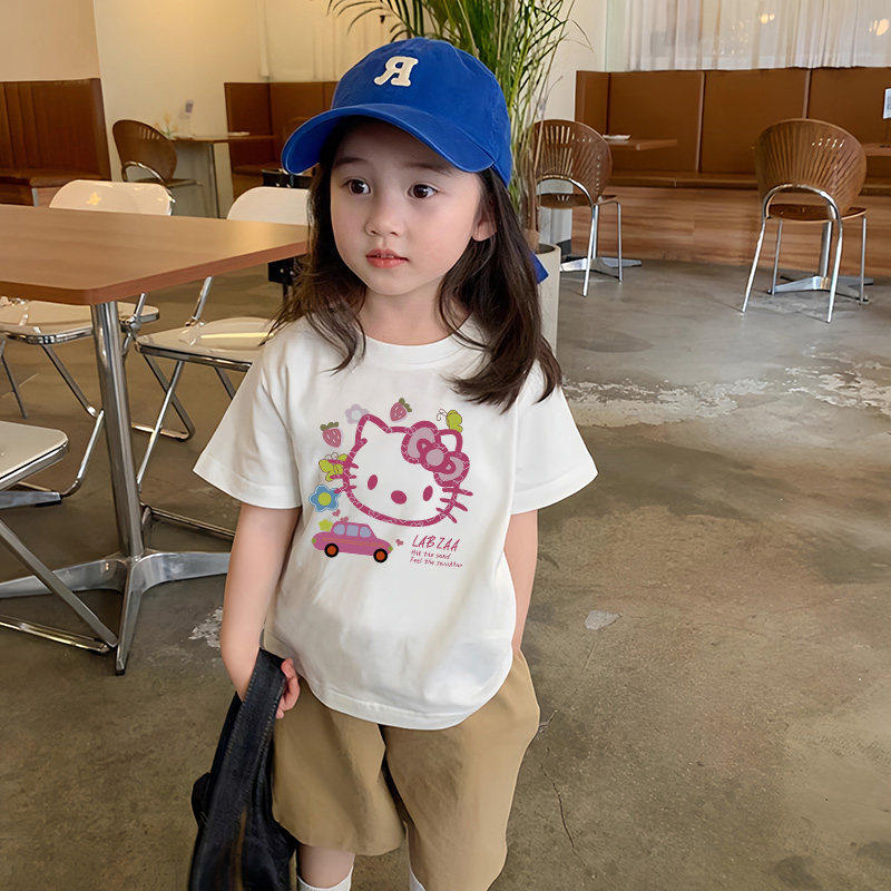 女宝纯棉夏季可爱圆领短袖T恤