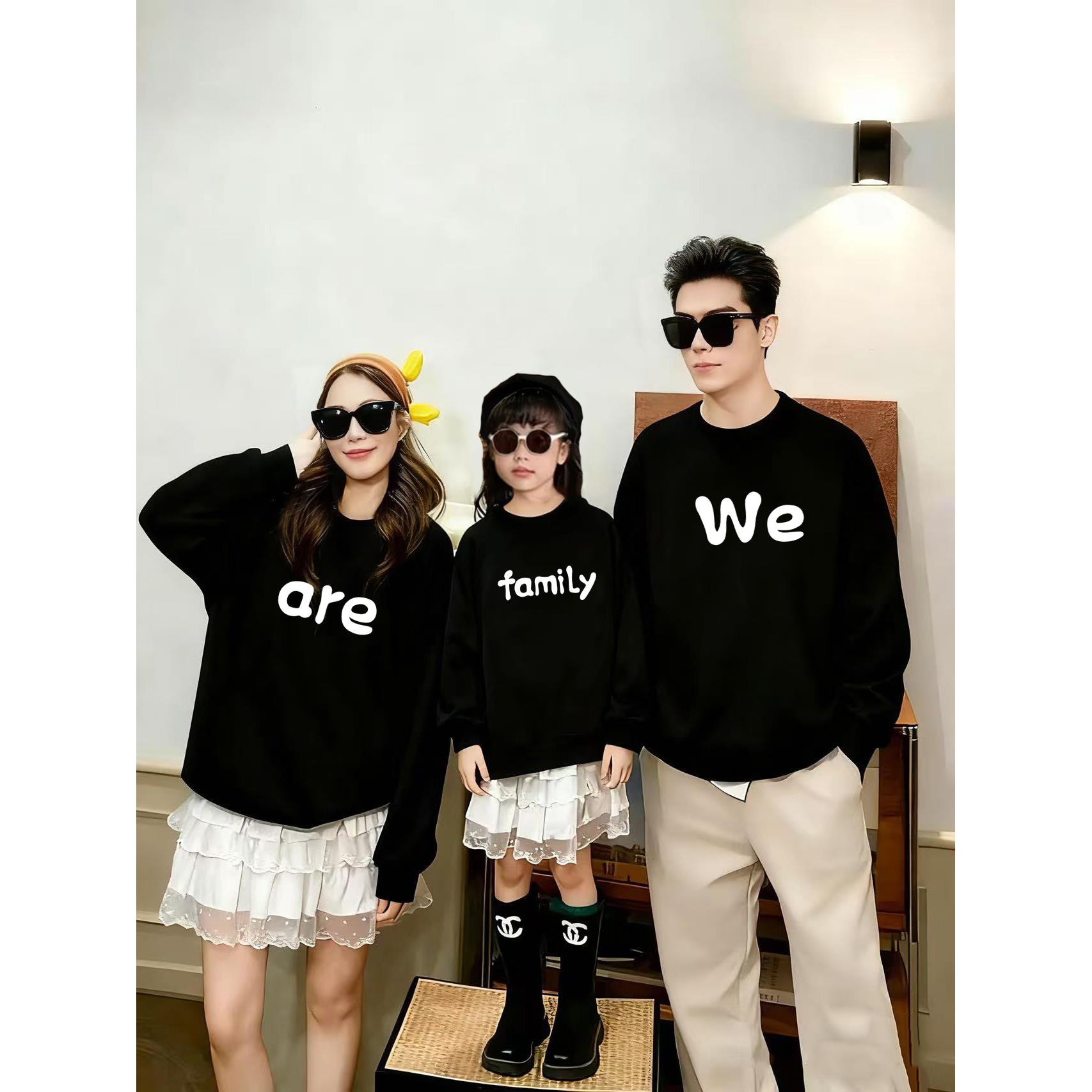 2026秋冬新款一家三口四口亲子装卫衣小众不撞款上衣班服穿搭外套