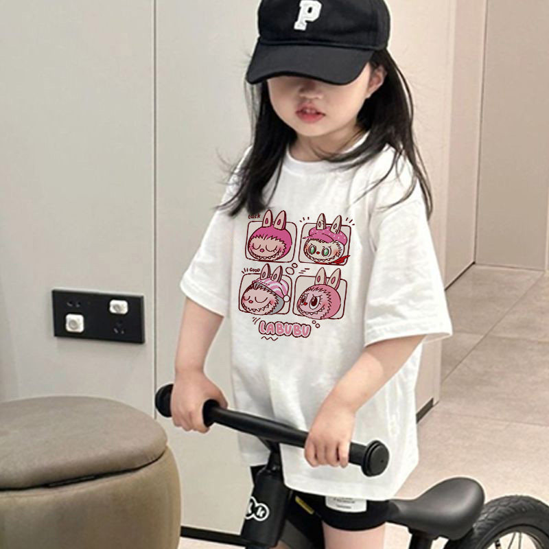 女童纯棉潮牌宽松短袖T恤