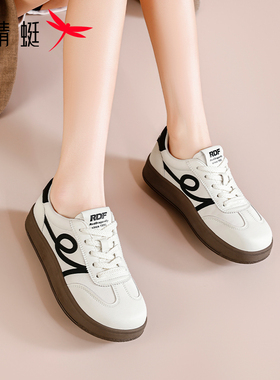 红蜻蜓德训鞋女鞋2026春秋阿甘鞋轻便休闲小白鞋软底百搭运动板鞋