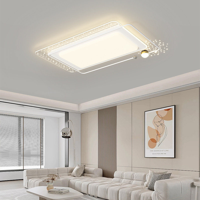客厅灯长方形吸顶灯全光谱护眼灯具简约现代2024新款led大厅主灯