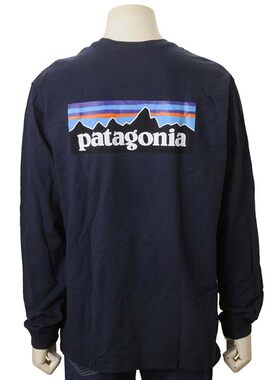 Patagonia巴塔哥尼亚休闲长袖男士长袖T恤 海军蓝