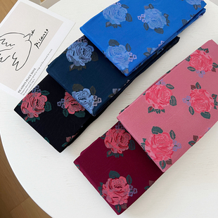 新中式 袜女 人间富贵玫瑰花复古提花丝袜春秋80D不透肉天鹅绒连裤