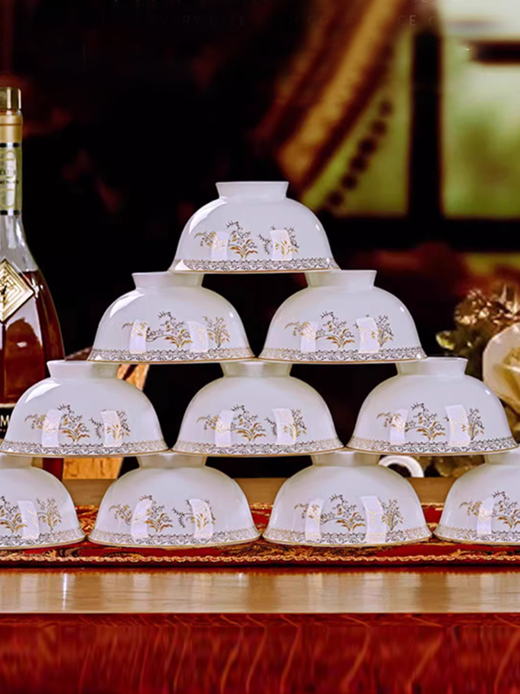 碗家用2025新款高颜值骨瓷4.5寸米饭碗面碗汤碗景德镇陶瓷饭碗