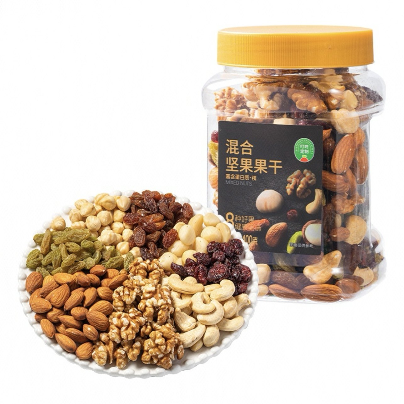 现货 叮咚定制 8种 混合坚果果干 5种坚果 3种果干 400g