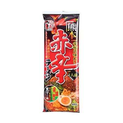 酷玛熊五木熊本火辣味拉面103g