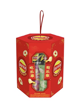 4盒更实惠 乐事 新年宫灯 12包礼盒 零食 大礼包 478g