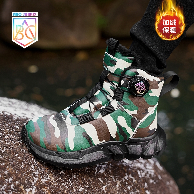 东北加厚保暖户外防滑男童雪地靴