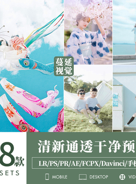 LR预设人像调色PS像素蛋糕像素蛋糕PR滤镜FCPX/达芬奇LUT飞思剪映