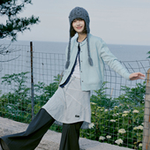 Brand 女装 仿兔绒甜美针织开衫 PSO 圆领毛衣外套保暖百搭秋季 潮牌